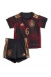 Saksa Joshua Kimmich #6 Jalkapallovaatteet Lasten Vieraspeliasu MM-kisat 2022 Lyhythihainen (+ Lyhyet housut)